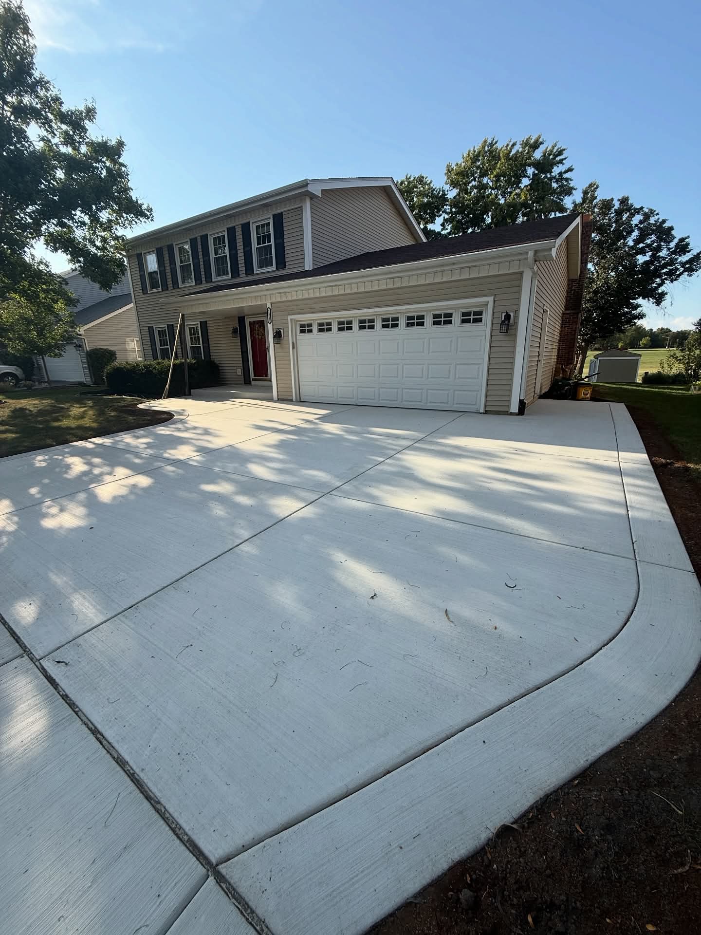Concrete driveway access example